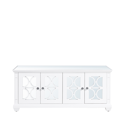 Torino White Wood 4 Door Entertainment Unit