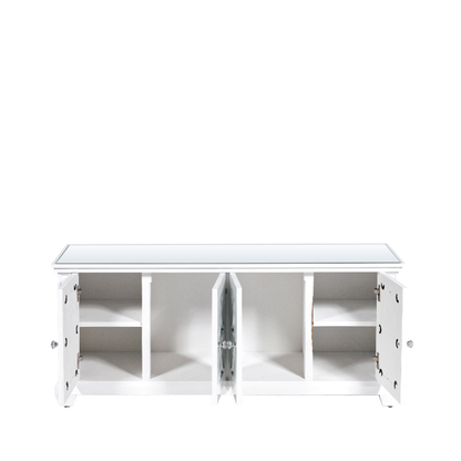 Torino White Wood 4 Door Entertainment Unit