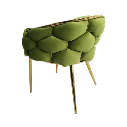 Margaux Green Velvet with Gold Legs Dining Chair