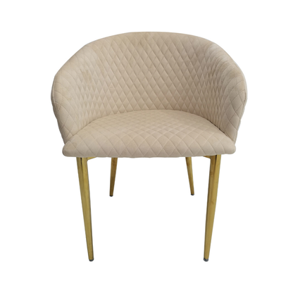 Cade Cream Velvet with Gold Legs Dining Chair