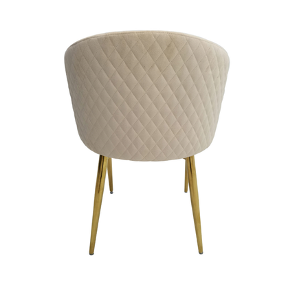 Cade Cream Velvet with Gold Legs Dining Chair