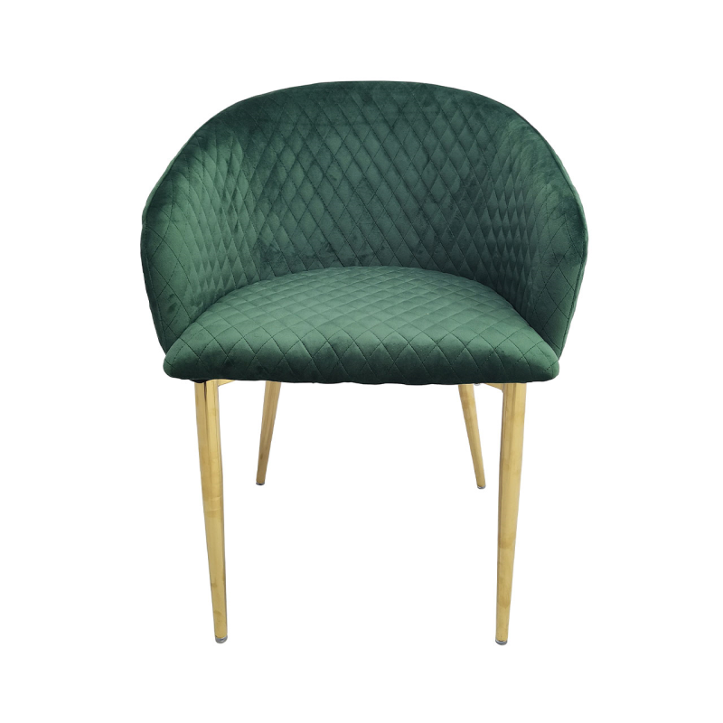 Cade Green Velvet with Gold Legs Dining Chair