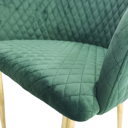 Cade Green Velvet with Gold Legs Dining Chair