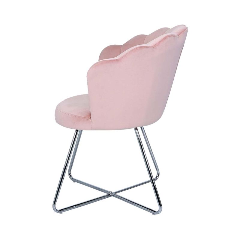 Ariel Light Pink Shell Back Dining Chair