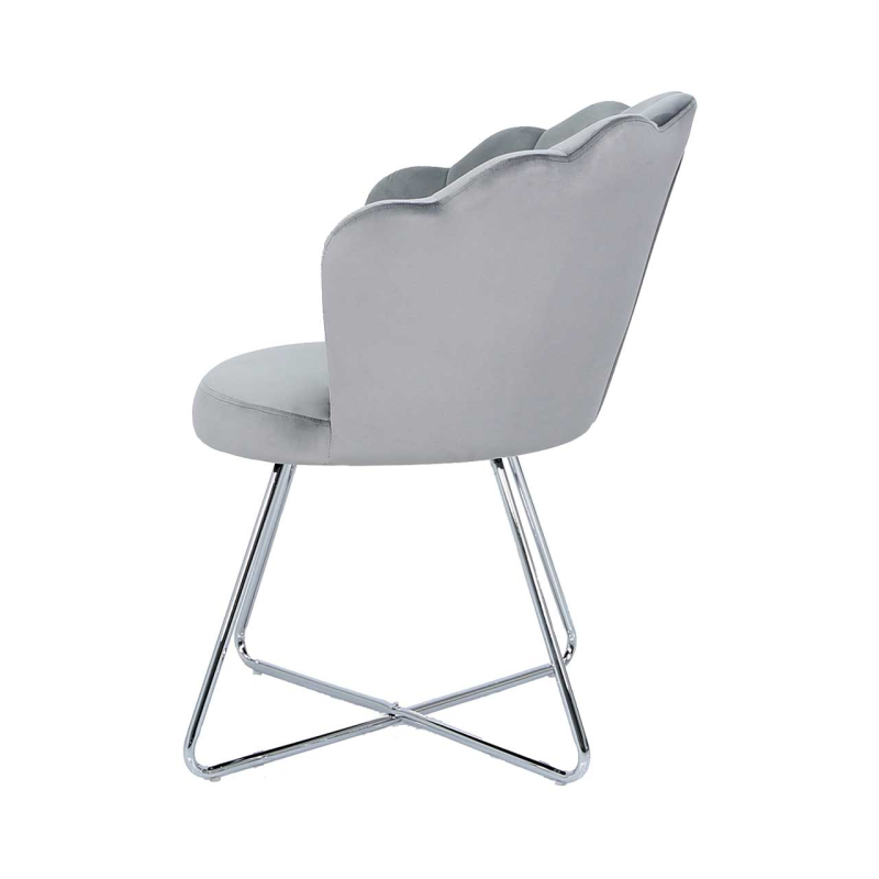 Ariel Grey Shell Back Dining Chair