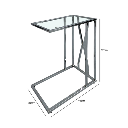 Montana Chrome and Glass Sofa Table