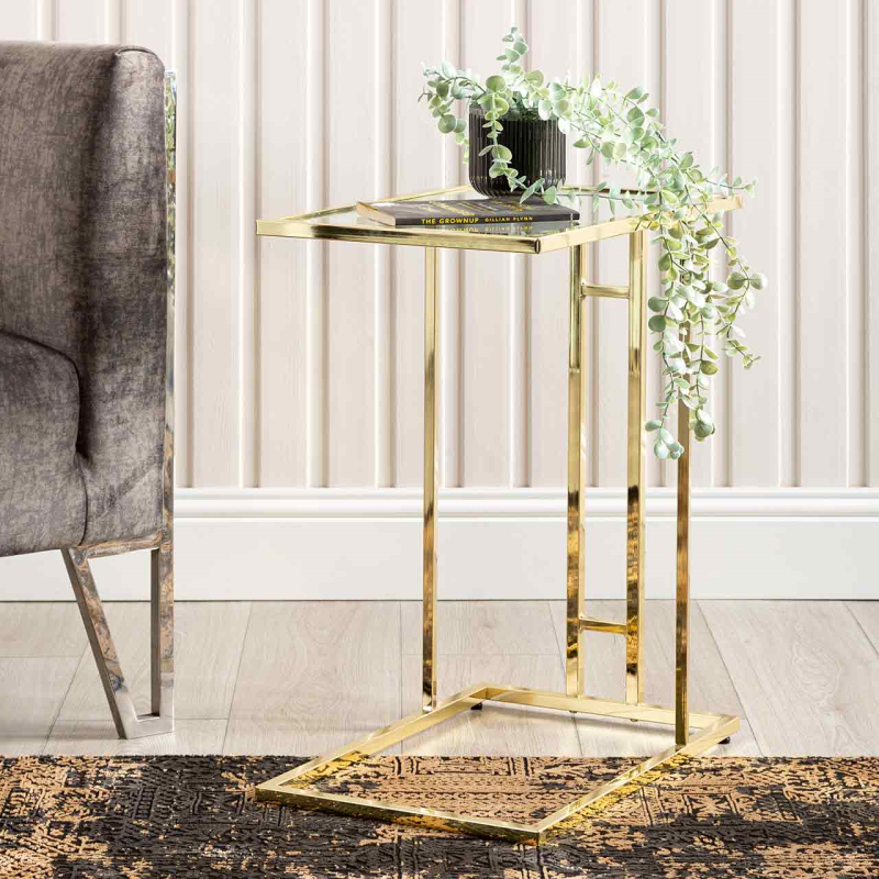 Harry Gold Metal Sofa Table