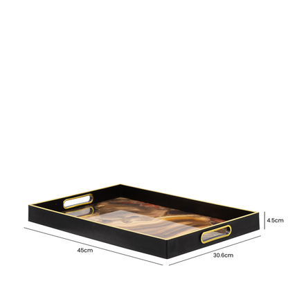 45cm Rectangular Abstract Tray