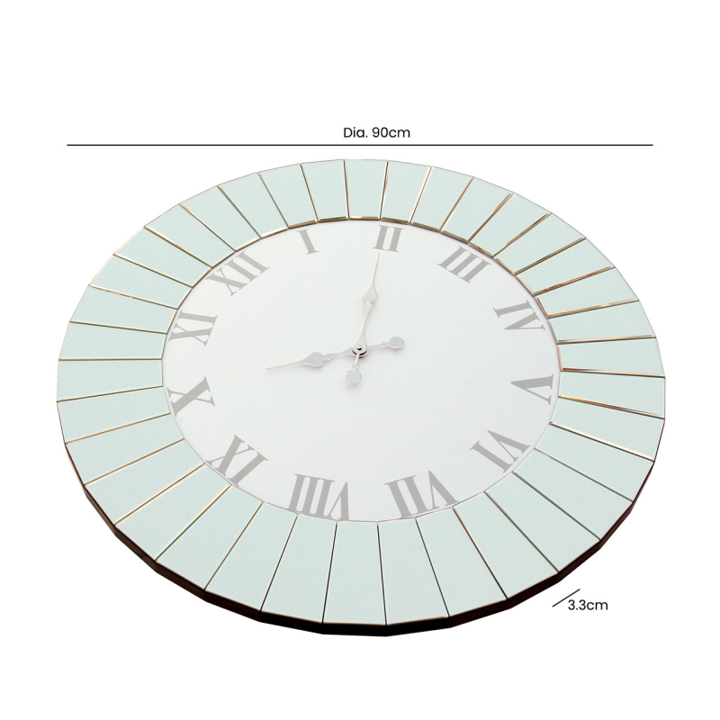 90cm Round Mirror Wall Clock