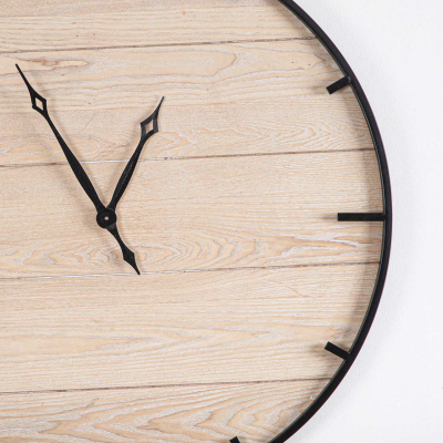 100cm Natural And Black Wall Clock