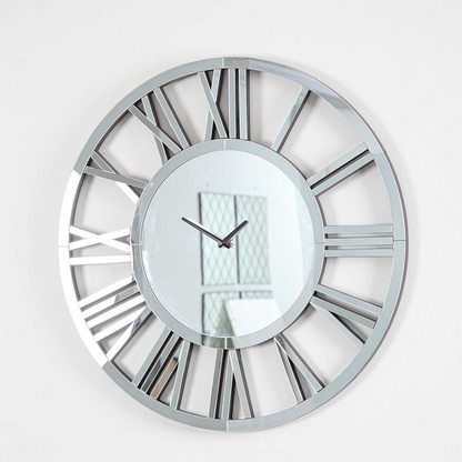 80cm Round Mirror Wall Clock