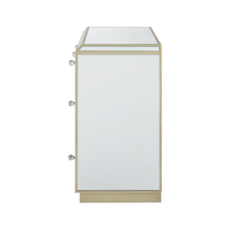 Pristina Mirror Champagne 7 Drawer Dressing Table