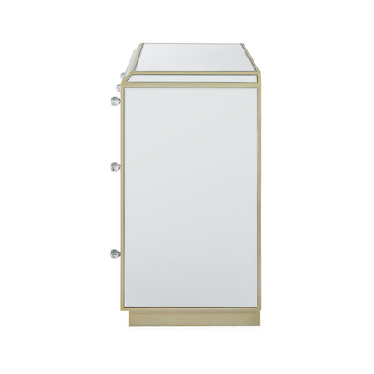 Pristina Mirror Champagne 7 Drawer Dressing Table