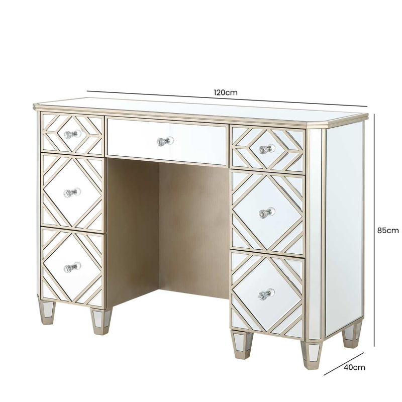 Becca 7 Drawer Dressing Table