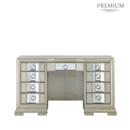 Lucca Mirror Champagne 9 Drawer Dressing Table