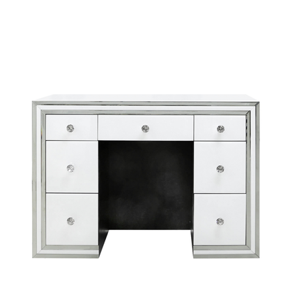 White Manhattan 7 Drawer Dressing Table