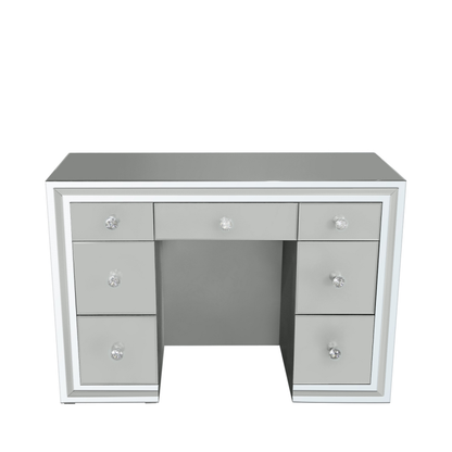 Grey Manhattan 7 Drawer Dressing Table