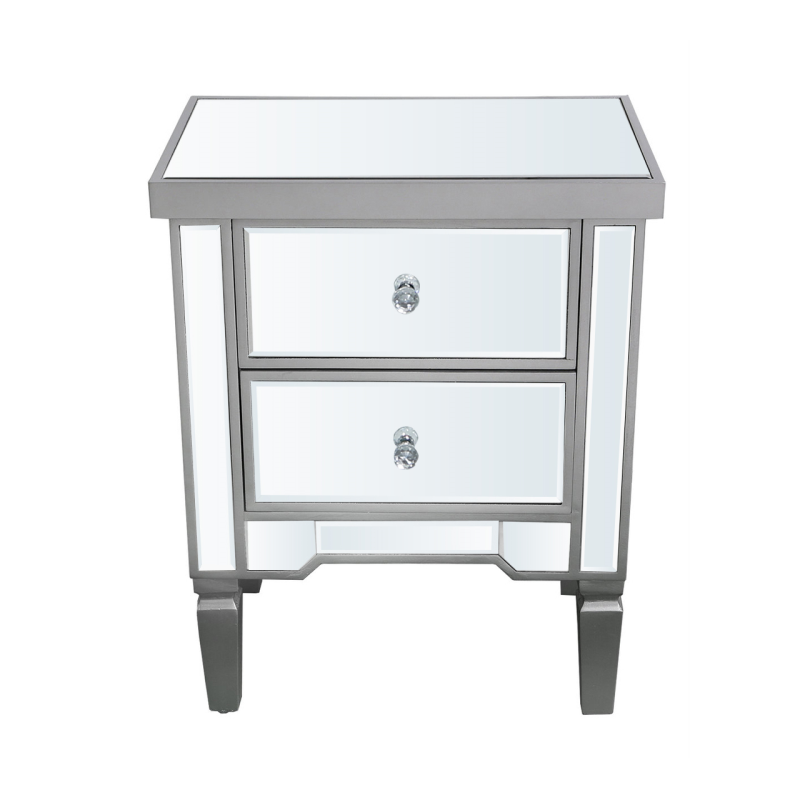 Vista Silver Bedside Cabinet