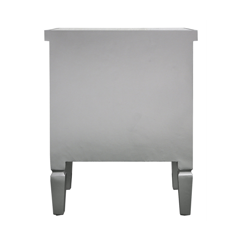 Vista Silver Bedside Cabinet