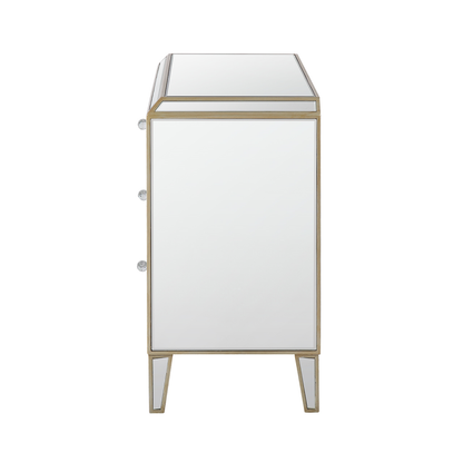 Pristina Mirror Champagne 3 Drawer Chest