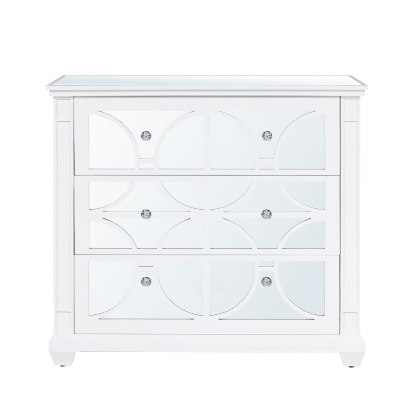 Torino White Wood 3 Drawer Chest