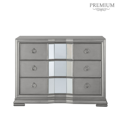 Lucca Mirror Grey 3 Drawer Chest