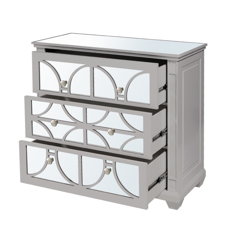 Torino Grey Wood 3 Drawer Chest