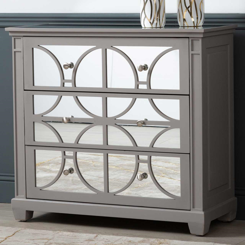 Torino Grey Wood 3 Drawer Chest