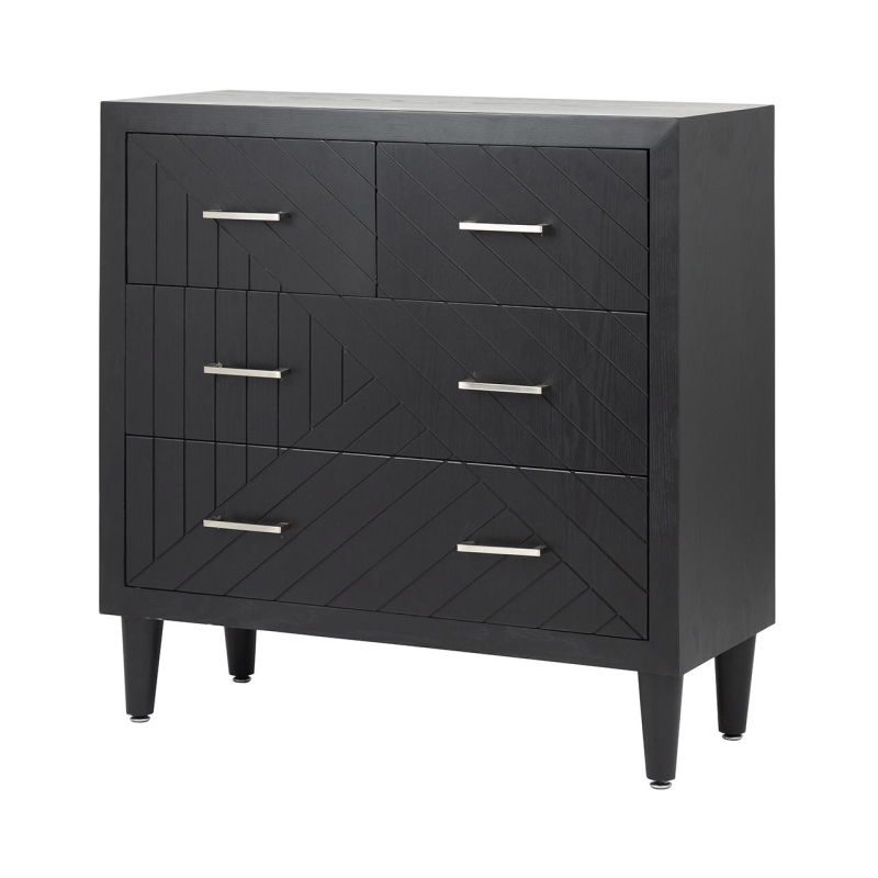 Solano Black 4 Drawer Chest