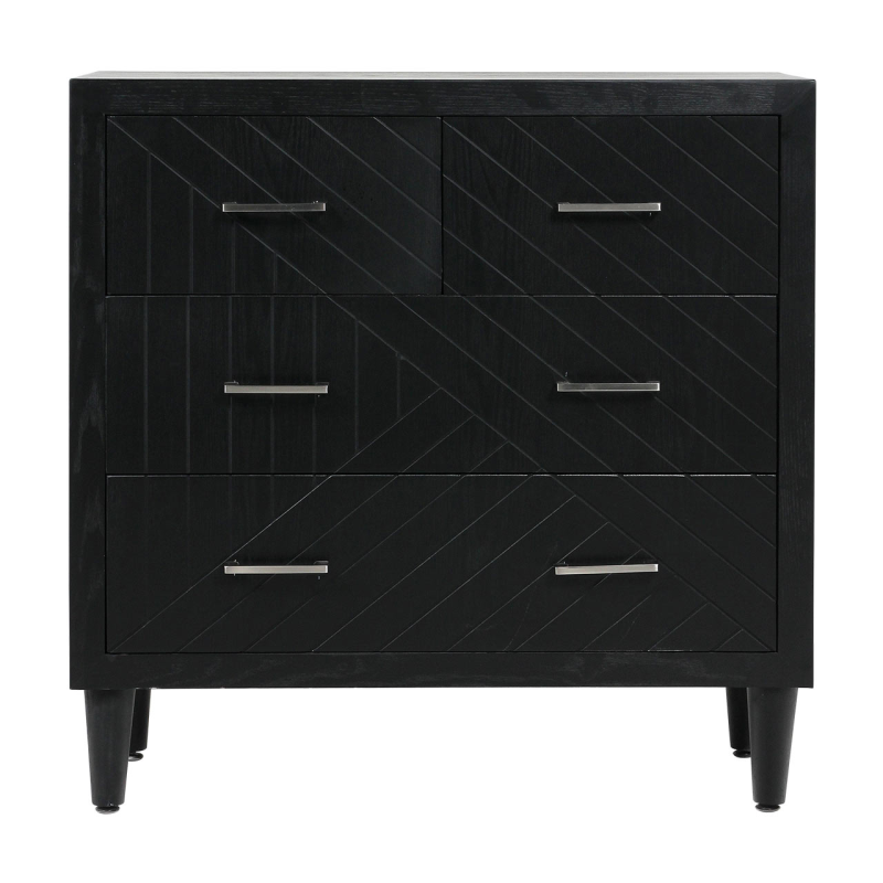 Solano Black 4 Drawer Chest