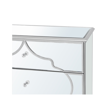 Marrakech Silver Mirror 3 Drawer Chest