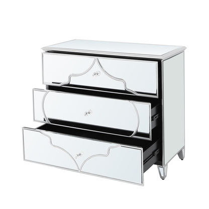 Marrakech Silver Mirror 3 Drawer Chest