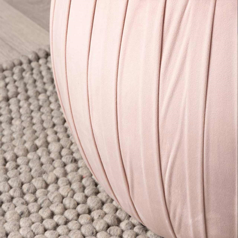 Blush Pink Round Storage Stool