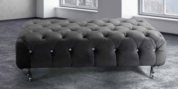 Harly Rectangle Button Footstool