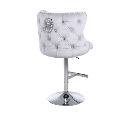 Valentino Button Back Lion Knocker Bar Stool