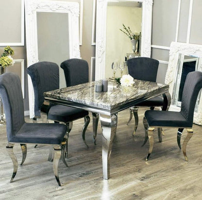 Louis Dining Table Set Nichole Chairs