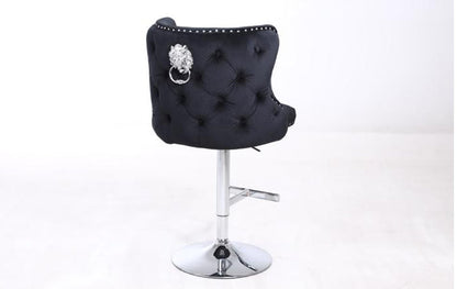 Valentino Button Back Lion Knocker Bar Stool