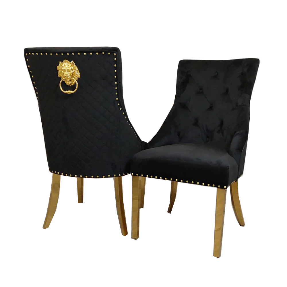 Black Bentley Gold Dining Chair