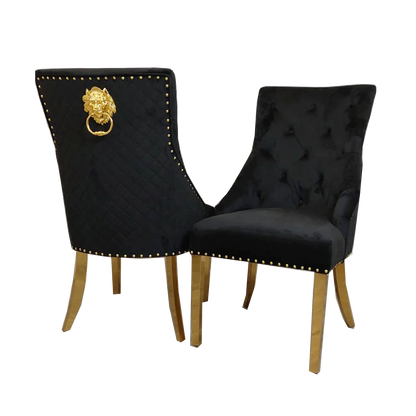 Black Bentley Gold Dining Chair