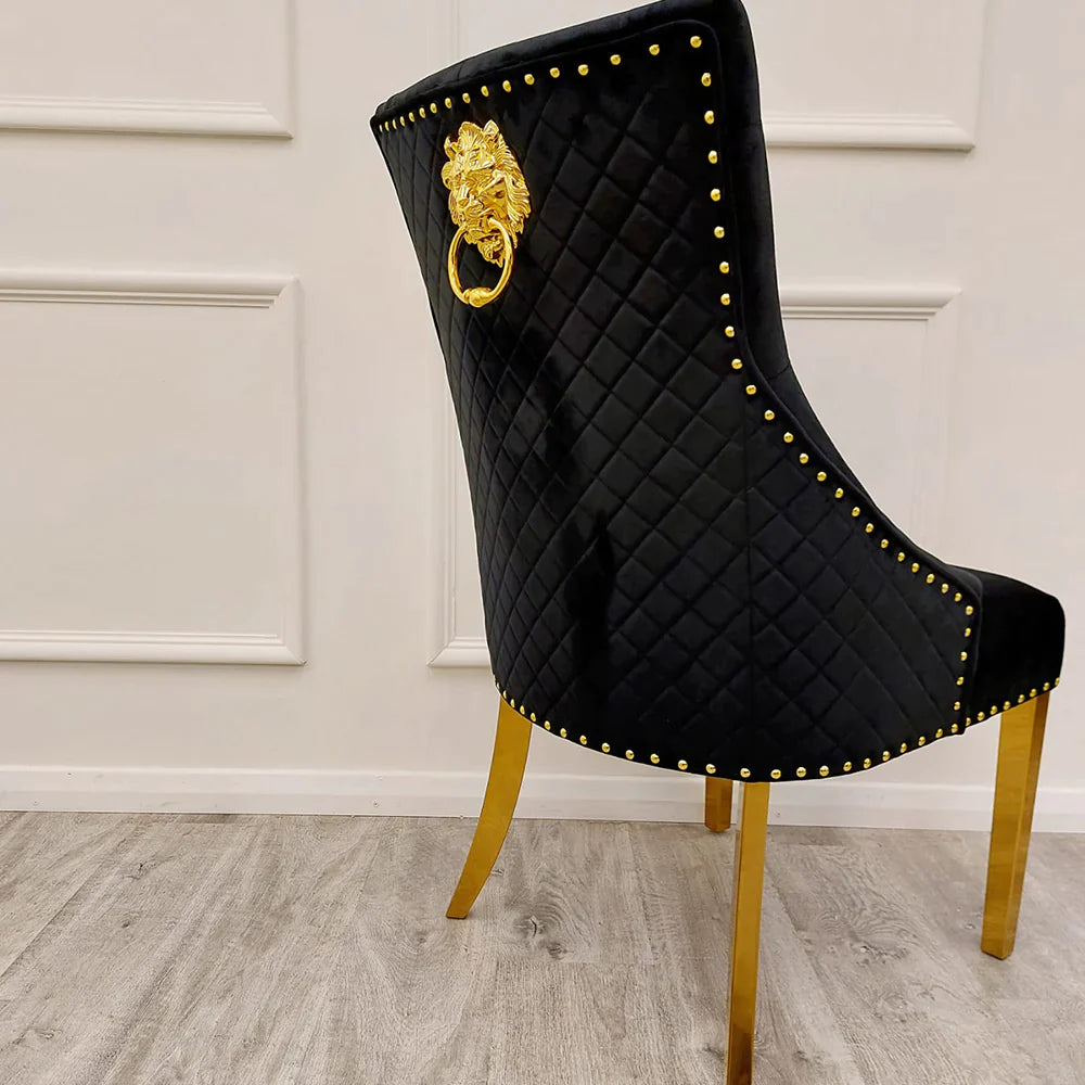 Black Bentley Gold Dining Chair