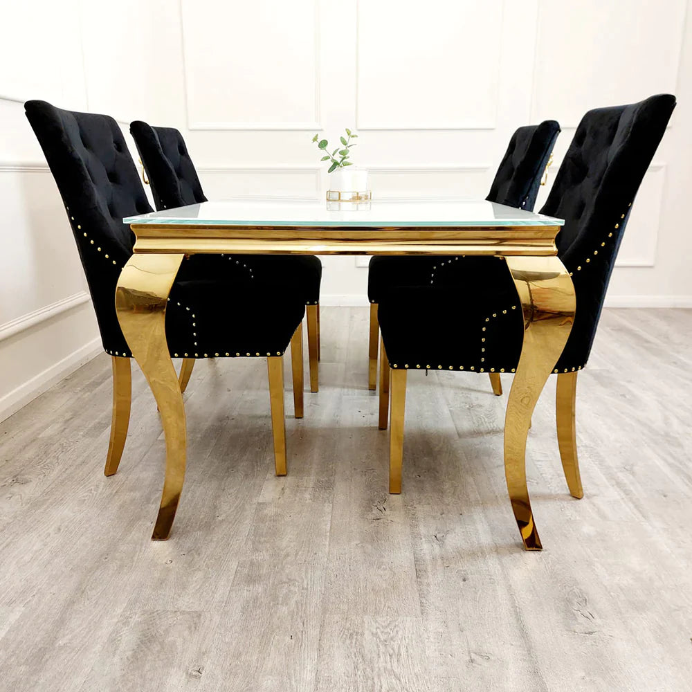 Black Bentley Gold Dining Chair