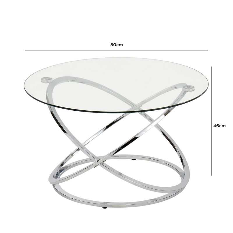 Rizz Chrome Coffee Table