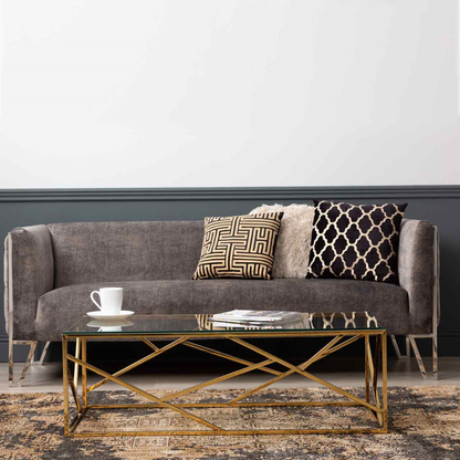 Zaria Gold Metal Coffee Table