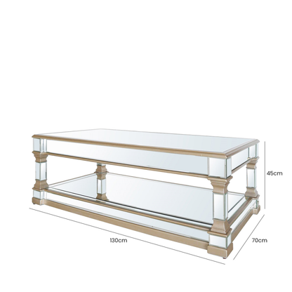 Apol Champagne Mirrored Coffee Table