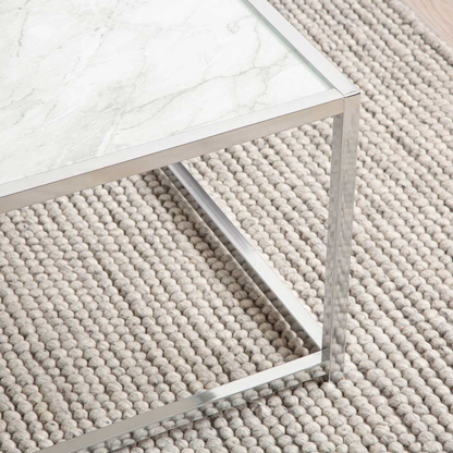 Caria White Marble Effect Coffee Table