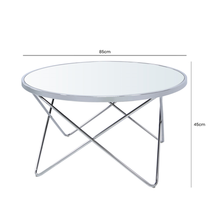 Atti Chrome and Mirror Coffee Table