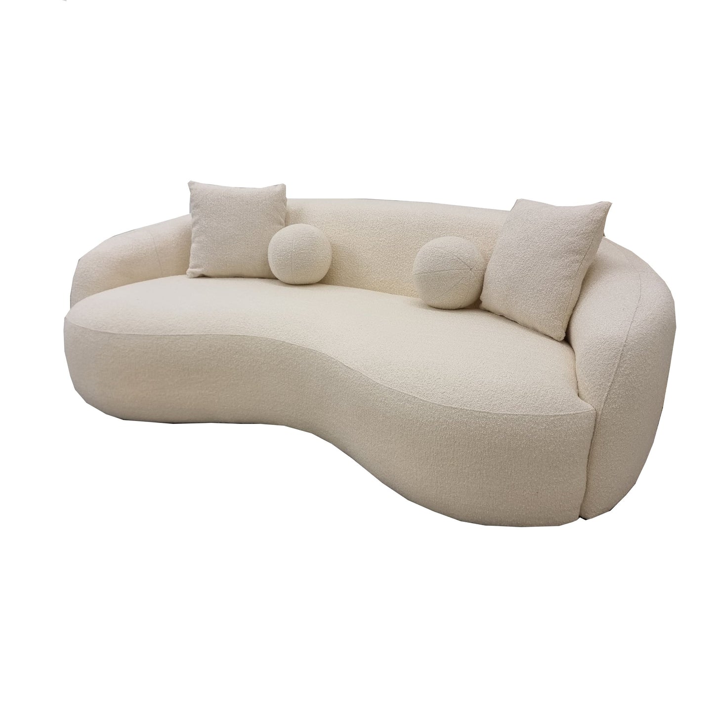 The Wave Boucle Sofa - Ivory