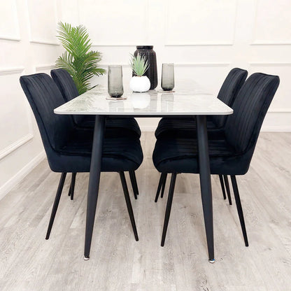 Titto 1.4 Black Dining Table with Sintered Stone Top