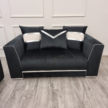 Empire 3 & 2 Seater Chrome Sofa Set