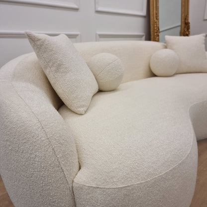 The Wave Boucle Sofa - Ivory